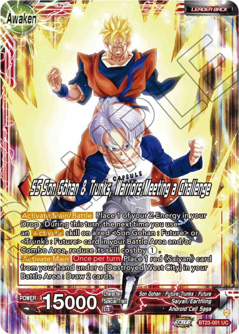 Son Gohan & Trunks // SS Son Gohan & Trunks, Warriors Meeting a Challenge (BT23-001) [Perfect Combination]