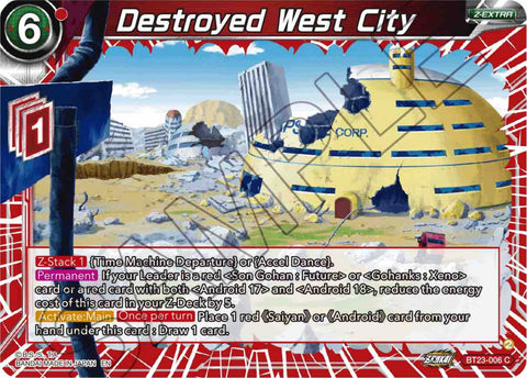 Destroyed West City (BT23-006) [Perfect Combination] 