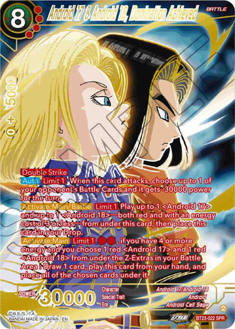 Android 17 &amp; Android 18, Domination Achieved (SPR) (BT23-022) [Perfect Combination] 
