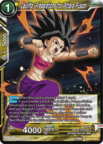 Caulifla, Preparations for Potara-Fusion (BT23-126) [Perfect Combination] 