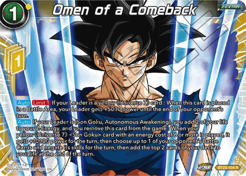 Omen of a Comeback (BT23-104) [Perfect Combination] 
