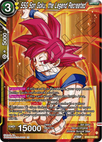 SSG Son Goku, the Legend Recreated (BT23-112) [Perfect Combination] 