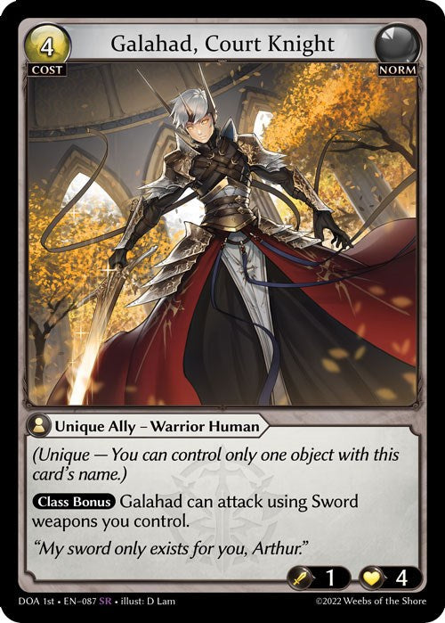 Galahad, Court Knight (087) [Dawn of Ashes: 1st Edition] 