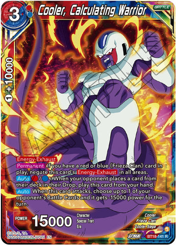 Cooler, Calculated Warrior (BT18-141) [Dawn of the Z-Legends] 