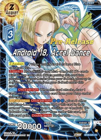 Android 18, Accel Dance (BT20-025) [Power Absorbed Prerelease Promos] 