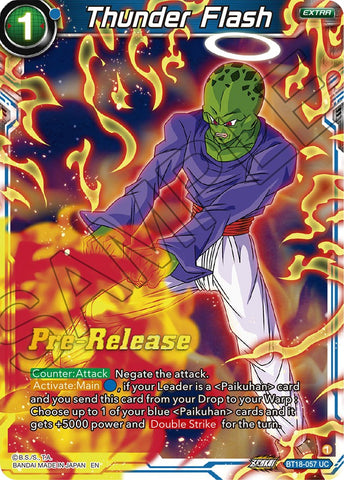 Thunder Flash (BT18-057) [Dawn of the Z-Legends Prerelease Promos] 