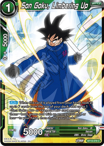 Son Goku, Limbering Up (BT19-079) [Fighter's Ambition] 