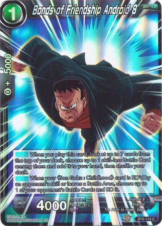 Bonds of Friendship Android 8 (Reprint) (BT6-114) [Battle Evolution Booster]