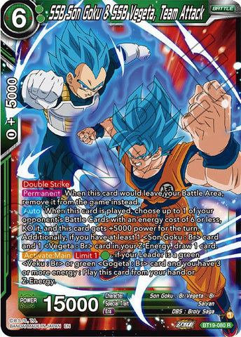 SSB Son Goku &amp; SSB Vegeta, Team Attack (BT19-080) [Fighter's Ambition] 