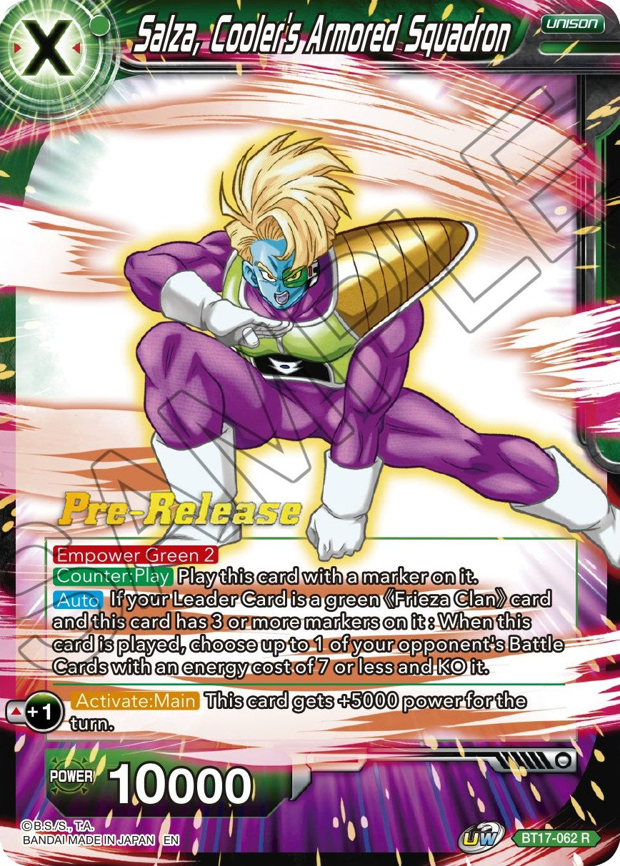 Salza, Cooler's Armored Squadron (BT17-062) [Ultimate Squad Prerelease Promos]