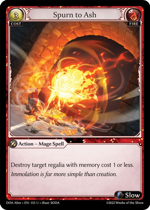 Spurn to Ash (155) [Dawn of Ashes: Alter Edition] 