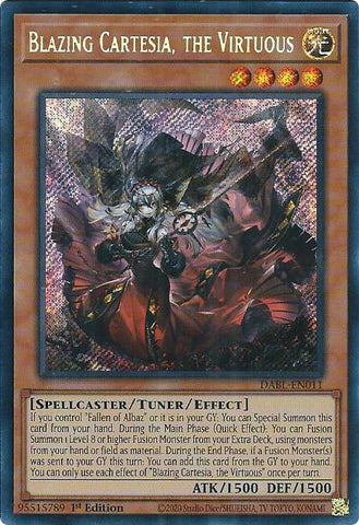 Blazing Cartesia, the Virtuous [DABL-EN011] Secret Rare 