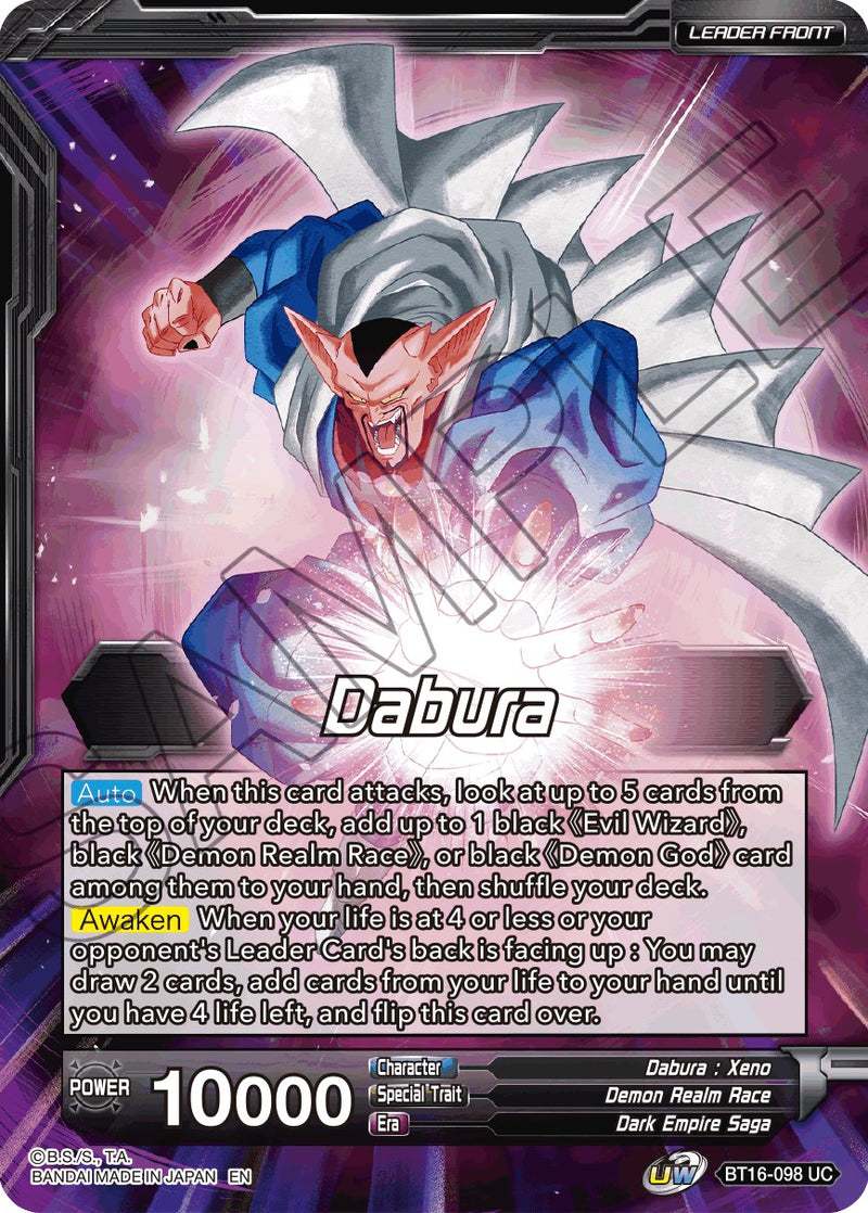 Dabura // Demon God Dabura, Diabolical Awakening (BT16-098) [Realm of the Gods Prerelease Promos]