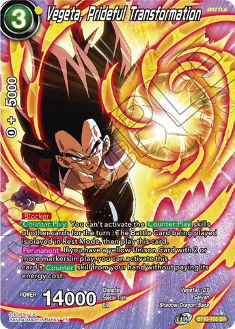 Vegeta, Prideful Transformation (BT10-105) [Theme Selection: History of Vegeta] 