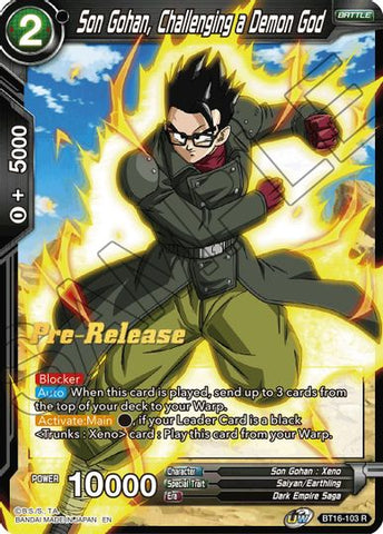 Son Gohan, Challenging a Demon God (BT16-103) [Realm of the Gods Prerelease Promos] 