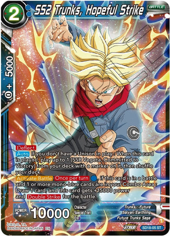 SS2 Trunks, Hopeful Strike (SD18-05) [Dawn of the Z-Legends] 