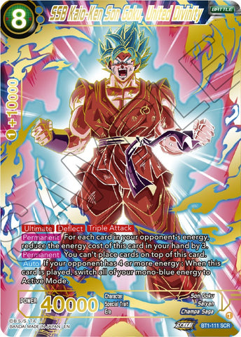 SSB Kaio-Ken Son Goku, United Divinity (BT1-111) [Dawn of the Z-Legends] 