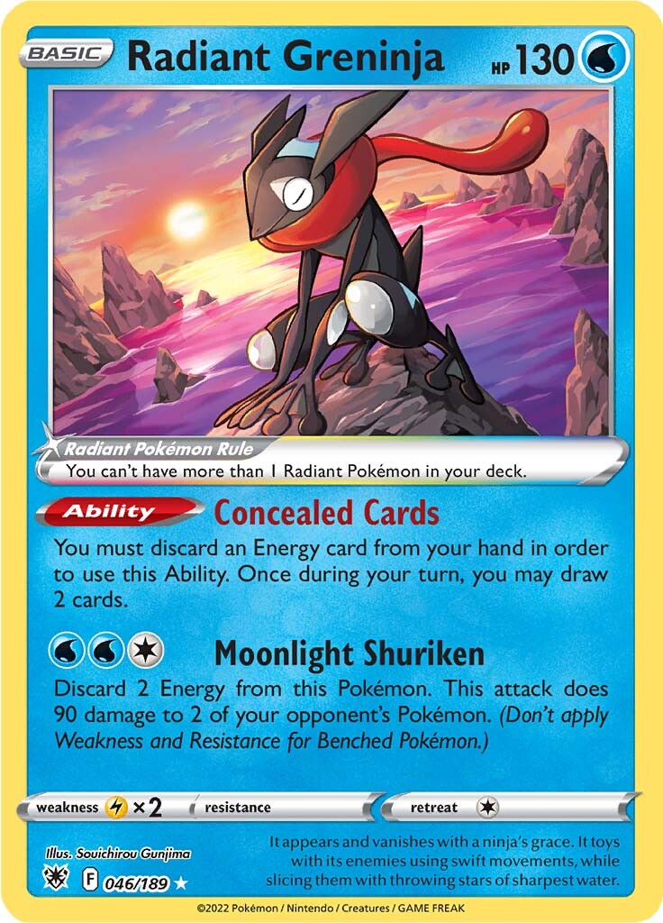 Radiant Greninja (046/189) [Sword & Shield: Astral Radiance]