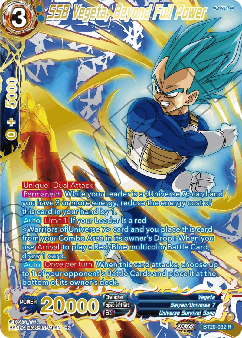 SSB Vegeta, Beyond Full Power (Gold-Stamped) (BT20-032) [Power Absorbed]