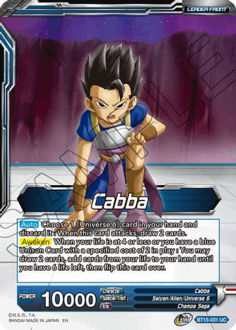 Cabba // SS Cabba, Proud Volley (BT15-031) [Saiyan Showdown Prerelease Promos] 