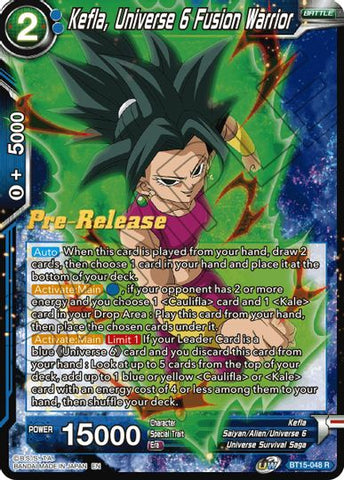 Kefla, Universe 6 Fusion Warrior (BT15-048) [Saiyan Showdown Prerelease Promos] 