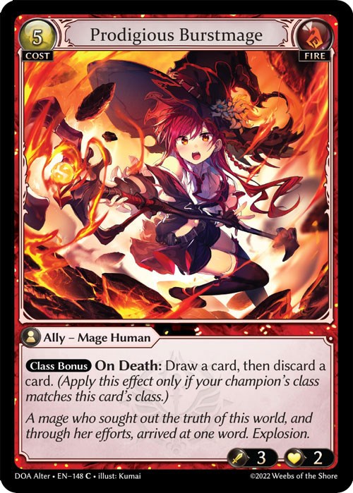 Prodigious Burstmage (148) [Dawn of Ashes: Alter Edition] 