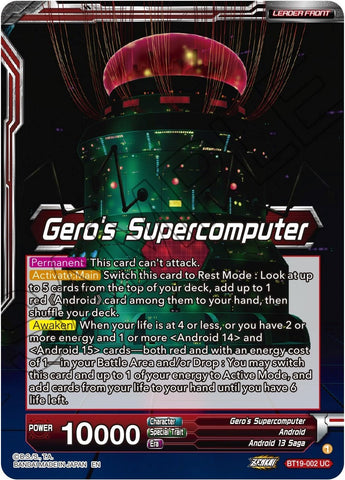 Gero's Supercomputer // Android 13, Terror's Inception (BT19-002) [Fighter's Ambition] 