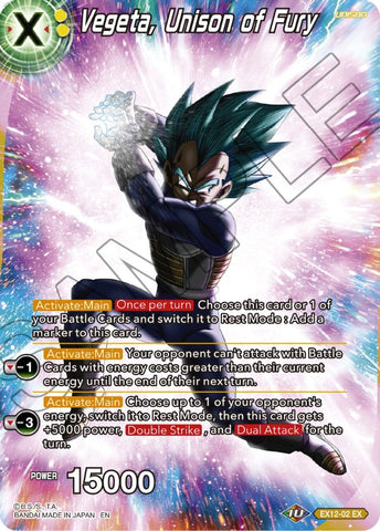 Vegeta, Unison of Fury (EX12-02) [Theme Selection: History of Vegeta] 