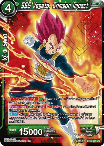 SSG Vegeta, Crimson Impact (BT19-081) [Fighter's Ambition] 