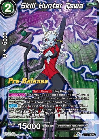 Skill Hunter Towa (BT15-125) [Saiyan Showdown Prerelease Promos] 