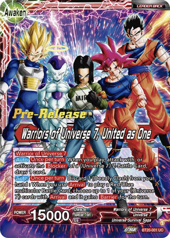 Android 17 // Warriors of Universe 7, United as One (BT20-001) [Power Absorbed Prerelease Promos] 
