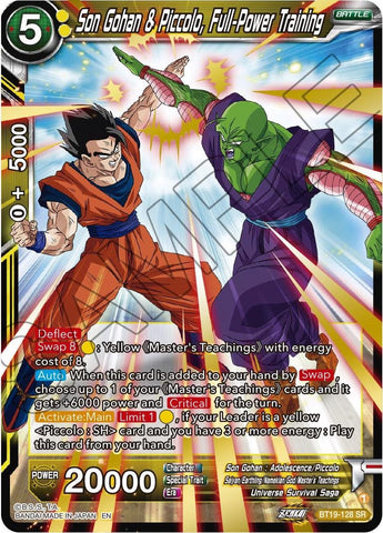 Son Gohan &amp; Piccolo, Full-Power Training (BT19-128) [Fighter's Ambition] 