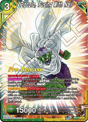 Piccolo, Fusing With Nail (BT17-139) [Ultimate Squad Prerelease Promos] 