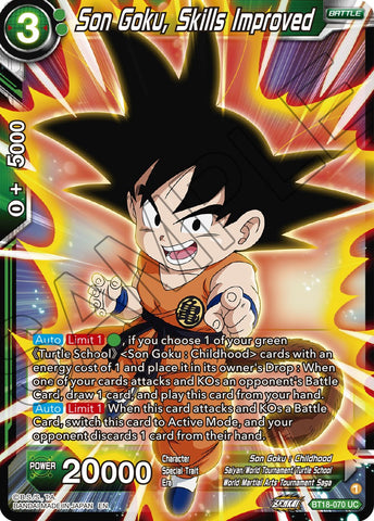 Son Goku, Skills Improved (BT18-070) [Dawn of the Z-Legends] 