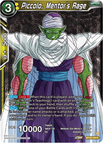 Piccolo, Mentor's Rage (BT19-125) [Fighter's Ambition] 