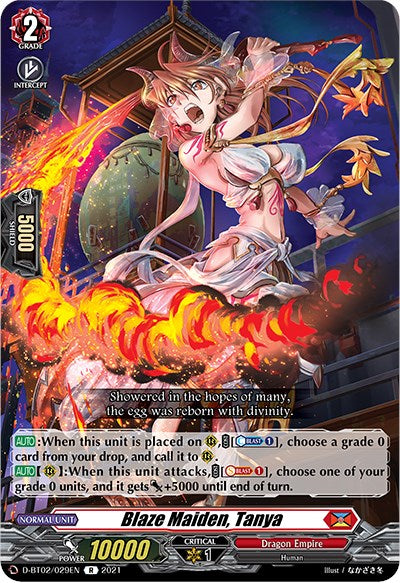 Blaze Maiden, Tanya (D-BT02/029EN) [A Brush with the Legends]