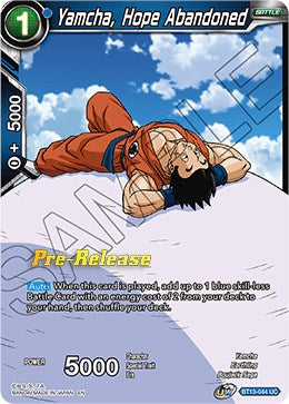 Yamcha, Hope Abandoned (BT13-044) [Supreme Rivalry Prerelease Promos] 