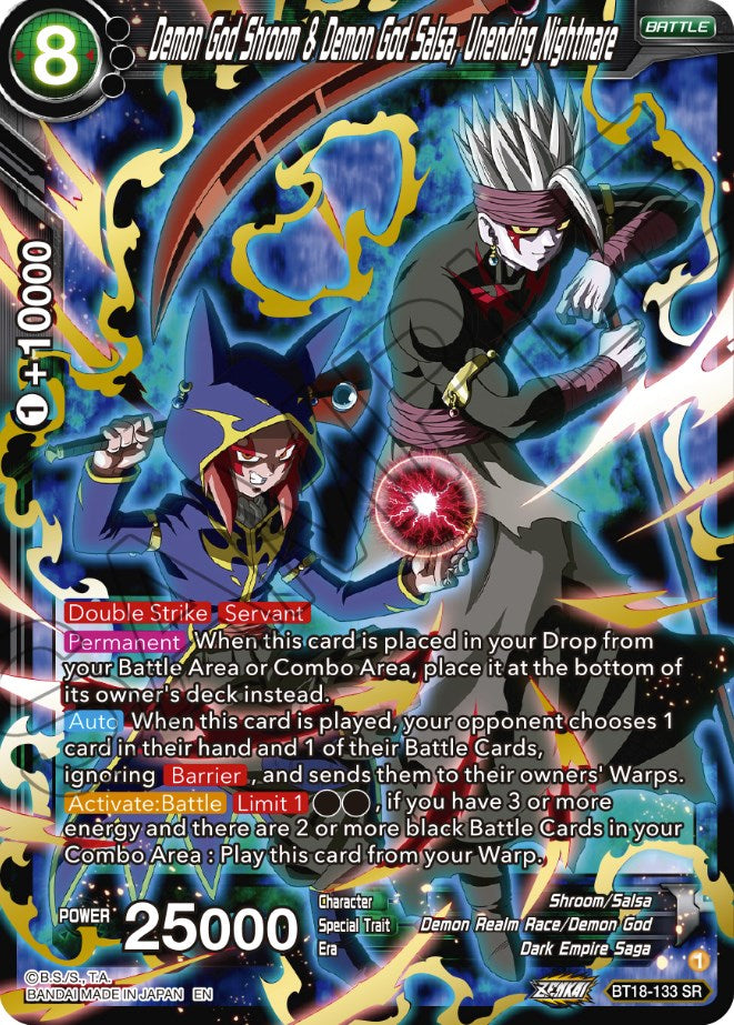 Demon God Shroom & Demon God Salsa, Unending Nightmare (BT18-133) [Dawn of the Z-Legends]