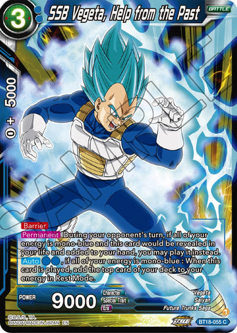 SSB Vegeta, Help from the Past (BT18-055) [Dawn of the Z-Legends] 