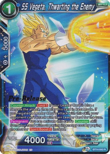 SS Vegeta, Thwarting the Enemy (BT14-043) [Cross Spirits Prerelease Promos]