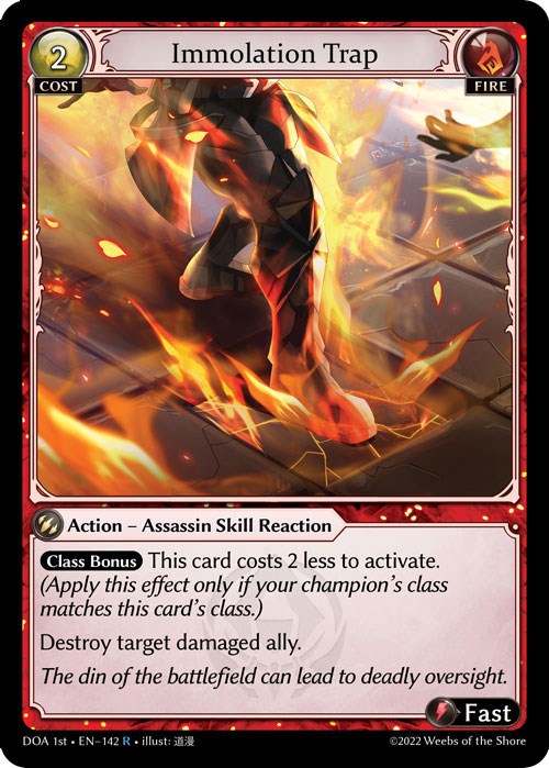 Immolation Trap (142) [Dawn of Ashes: 1st Edition] 