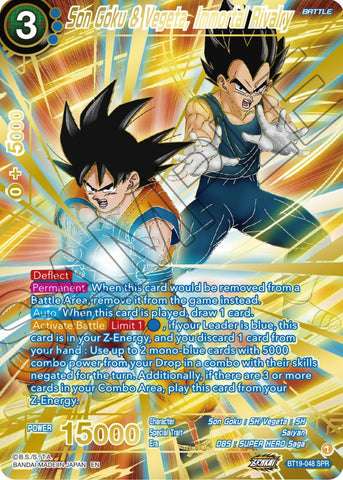 Son Goku &amp; Vegeta, Immortal Rivalry (SPR) (BT19-048) [Fighter's Ambition] 