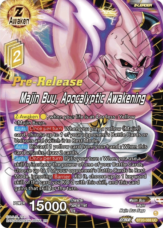 Majin Buu, Apocalyptic Awakening (BT20-088) [Power Absorbed Prerelease Promos]