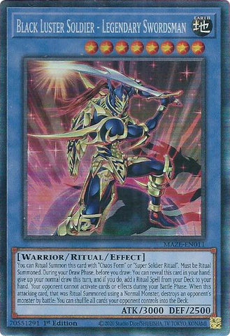 Black Luster Soldier - Legendary Swordsman [MAZE-EN011] Collector's Rare 
