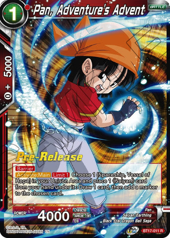 Pan, Adventure's Advent (BT17-011) [Ultimate Squad Prerelease Promos] 