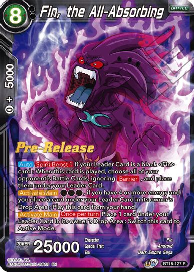 Fin, the All-Absorbing (BT15-127) [Saiyan Showdown Prerelease Promos] 