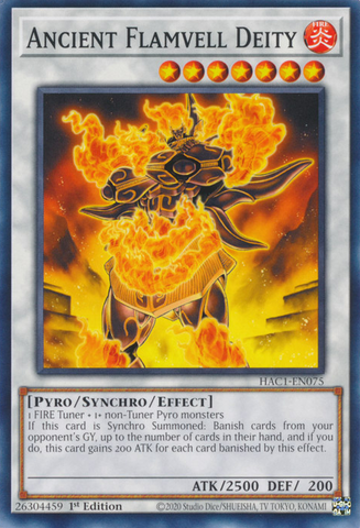 Ancient Flamvell Deity [HAC1-EN075] Parallel Rare 