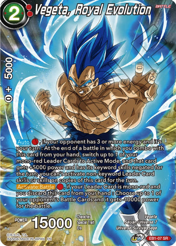 Vegeta, Royal Evolution (EB1-07) [Theme Selection: History of Vegeta] 