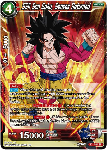 SS4 Son Goku, Senses Returned (SD17-04) [Dawn of the Z-Legends] 