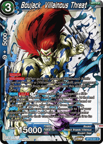 Boujack, Villainous threat (BT19-041) [Fighter's Ambition] 